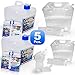 WaterStorageCube Collapsible Water Containers, No BPA Odorless Camping Drink Storage Carrier Bag & Jug for Outdoors Hiking Backpack, Portable, No-Leak Freezable (2 Cube 20L, 2 Bag 5L+10L, 1 Btl 25oz)