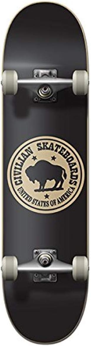 CIVILIAN SKATEBOARDS Wooden Nickel Series Buffalo Skateboard Complete 8.25" Made in California