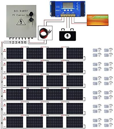Eco Llc 2900w Off Grid Solar Panel Kit 48v Solar System Include 24pcs 120w Solar Panel And 3500w Inverter And 6 String Pv Combiner Box And 60a