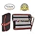 Canvas Pencil Wrap,72 Pencil Holder Colored Pencils Case Roll Multi-purpose Pouch for School Office Art. Soft Pencil Bag for Travel