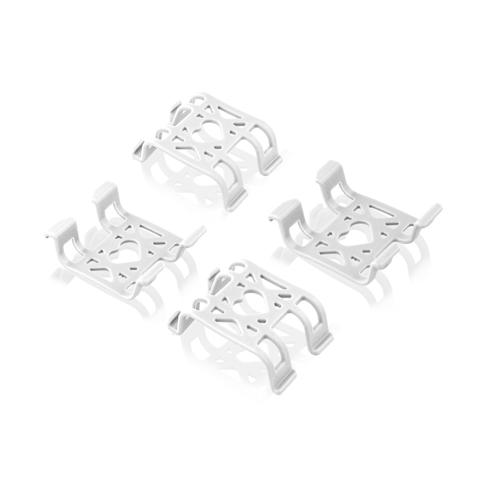 PEUTIER 4pcs Tracker Attachment Clips, Dog GPS Tracker Silicone Clips for Cat Pet Location Activity Tracker Replacement Accessories Compatible with Tractive GPS (White)