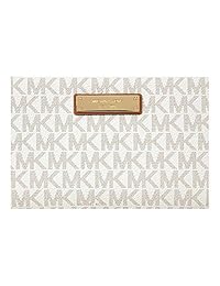 Cartera de cuero de imitación continental para mujer Michael Kors Jet Set Travel Logo