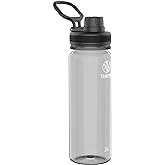 Takeya Tritan Sport Water Bottle with Spout Lid - BPA-Free & Dishwasher-Safe Water Bottle - Reusable Bottle with Lid Handle - Simple Leak-Proof Water Bottle - 24 oz, Stormy Black