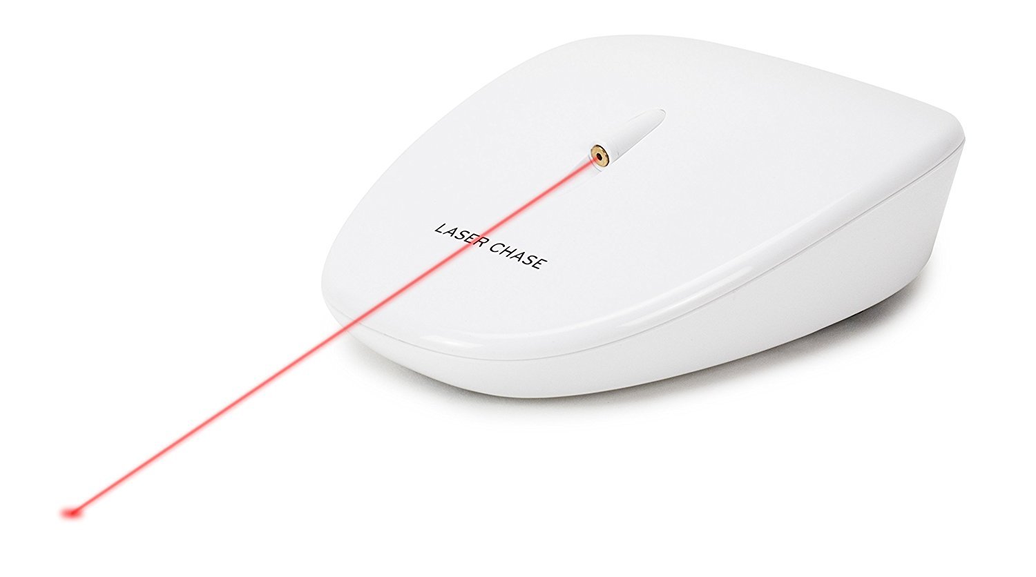 PetSafe Laser Tail Cat Toy – Fun and Safe Laser Light Game for Cats – Hands Free Play,White
