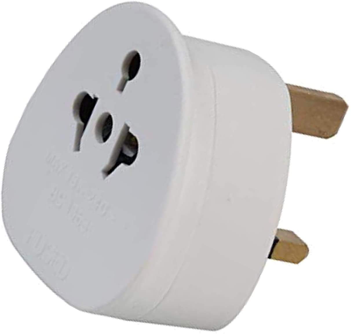 UK Tourist Adaptor - Europe to UK Adaptor - American Australian Middle Eastern Far Eastern to UK - Pack of 2