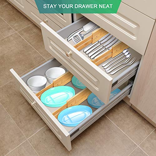 Kitchen-Drawer-Dividers1279-1673-4-Pack-Adjustable-Bamboo-Drawer-Organizers-Storage-Spring-Loaded-for-Kitchen-Dresser-Bathroom-Bedroom-Baby-Drawer-Desk-Office
