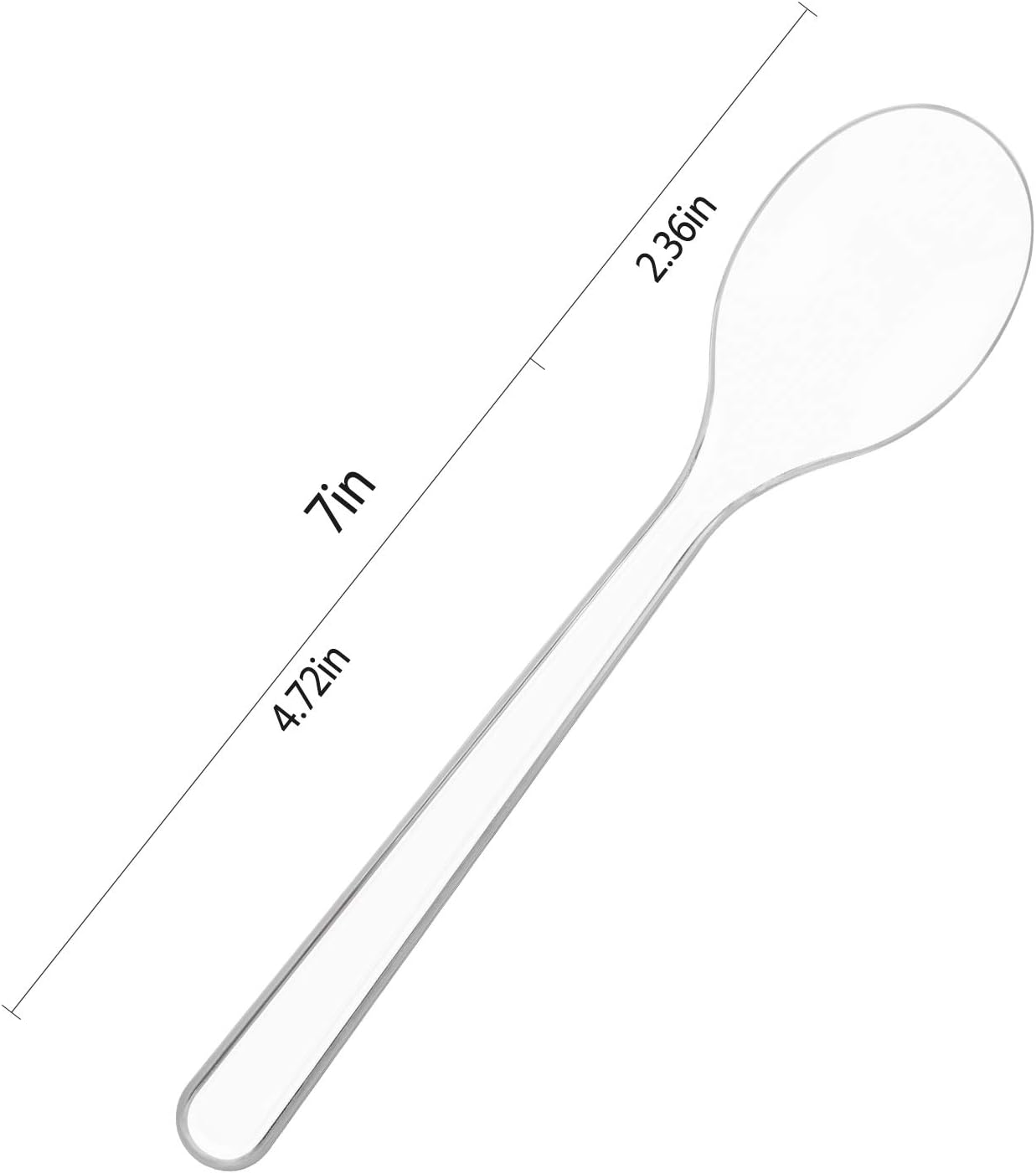 TashiBox [150 Plastic Spoons] Disposable Clear Spoon, Heavyweight Cutlery: Kitchen & Dining