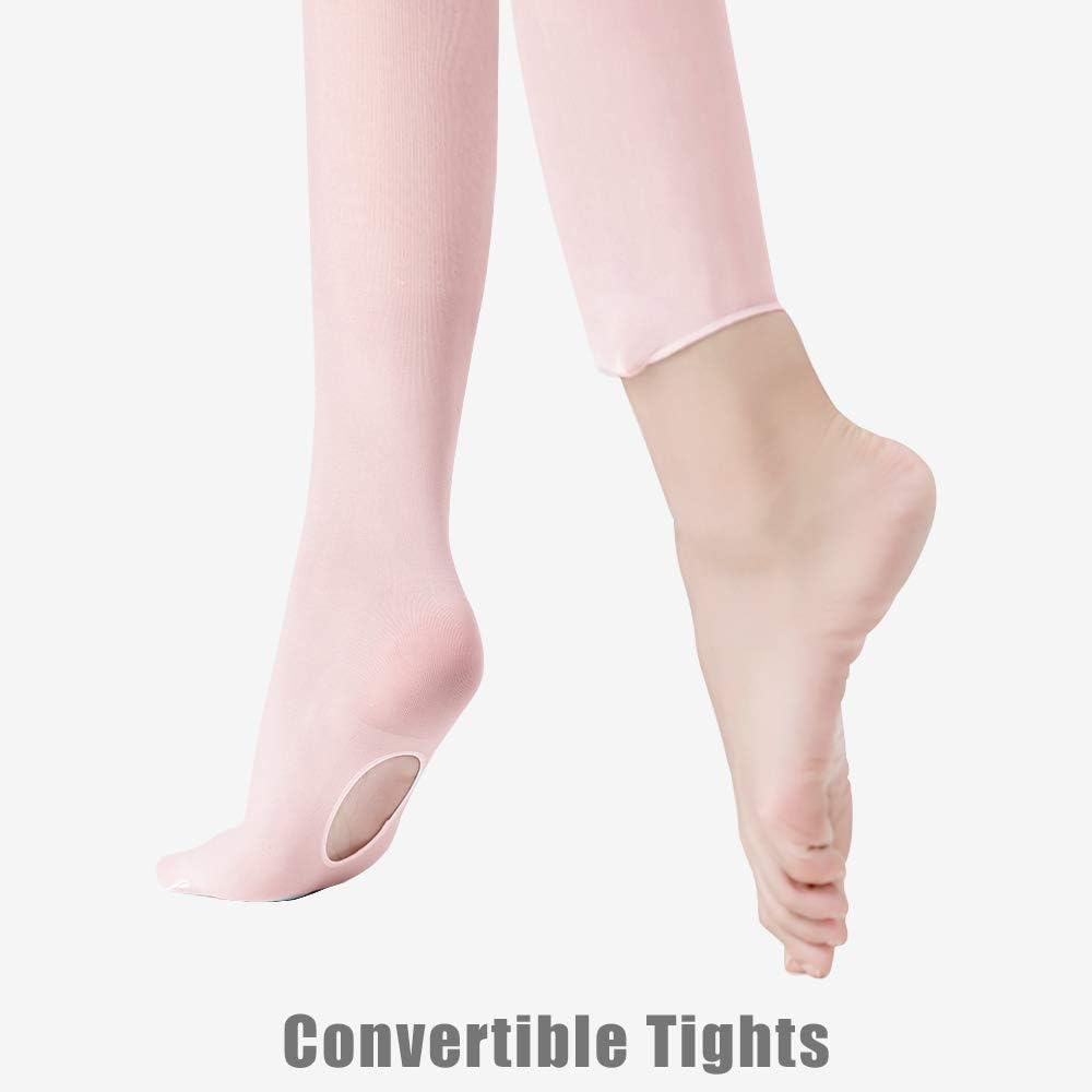 STELLE Girls' Ultra Soft Pro Dance Tight/Ballet Transition Tight (Toddler/Little Kid/Big Kid): Clothing