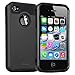 iPhone 4 Case,iPhone 4s Case,Armor Impact Resistant Rugge Durable Shockproof Heavy Duty Protection Dual Layer Case Cover for Apple iPhone 4 and 4s (Black)