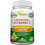 Liposomal Vitamin C - 1200mg Supplement - 180 Capsules - High Absorption Vit C Ascorbic Acid Pills - Liposome Encapsulated - Supports Immune System &amp; Collagen Health - Non-GMO - 90 Servings