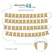 LEOBRO 48 Pcs Burlap Banner, 30 Ft Swallowtail Flag, DIY Decoration for Holidays, Wedding, Camping, Party, New Year Decorations, Merry Christmas Banner, Indoor Christmas Decoration