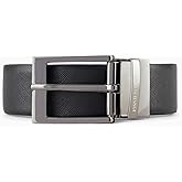 Armani Exchange mens Leather Belt With Plaque