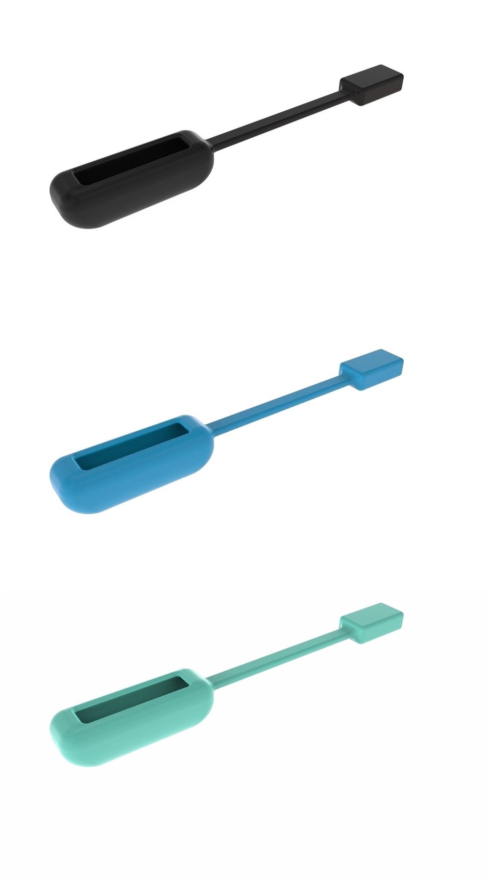 NEO+ Fitbit Flex 2 Clip Holder, Magnetic Replacement Accessories Clip Clasp Strap New Strong Magnet Clasp Holder Wireless Clasp Clip Strap Band For Fitbit Flex 2 (SET OF 3: BLACK, BLUE, TEAL)