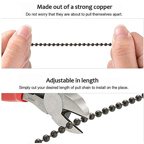 Ceiling Fan Chain Pulls Walnut Wooden Pull Chain Extension Pull Chain for Ceiling Light Lamp Fan Chain 2 Pack