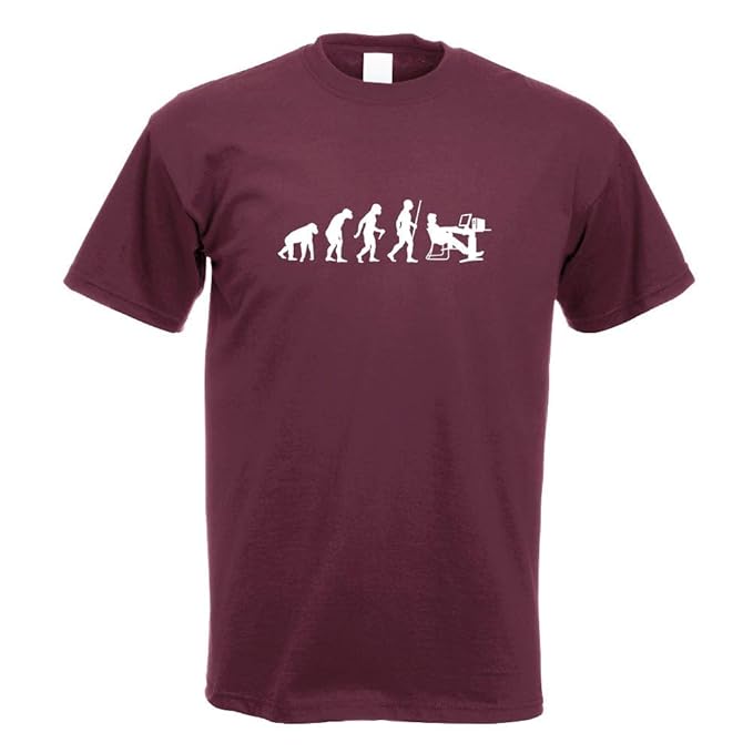 Kiwistar Computer Gamer Evolution T-Shirt Motiv Bedruckt Funshirt Design Print