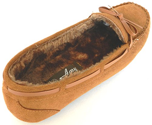 Women Warm Winter Comfortable Classic Fur Lining Moccasin Slip on Flat Shoes - Thumbnail 5