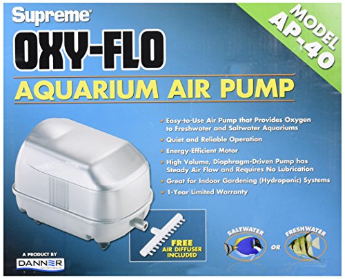 Supreme (Danner) ASP04240 AP-40 Aquarium Air Pump, 40-watt