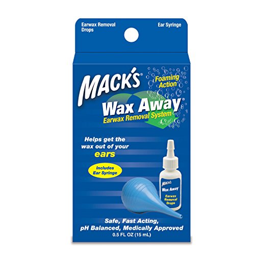 Mack's Wax Away Earwax Removal System - 0.5 FL OZ Ear Drops with Ear Syringe