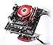 upHere ACC92RD CPU Air Cooler with 120mm PWM Red Led Fan,Anodized Black Aluminum fins