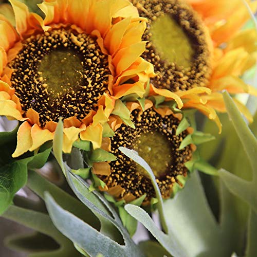 XDgrace Sunflower Bouquet Artificial Flowers, Summer Silk Large
