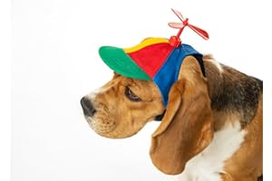 LAUNDRYBONNET Funny Propeller Dog Hat with Ear Holes and Adjustable Chin Strap for Small and Medium Dogs Spinning Propeller Costume hat for Dogs (X-Small)