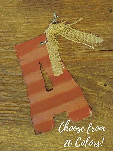 Letter A Ornament, Barn Tin A, Letter A Gift Tag, Handmade Ornament