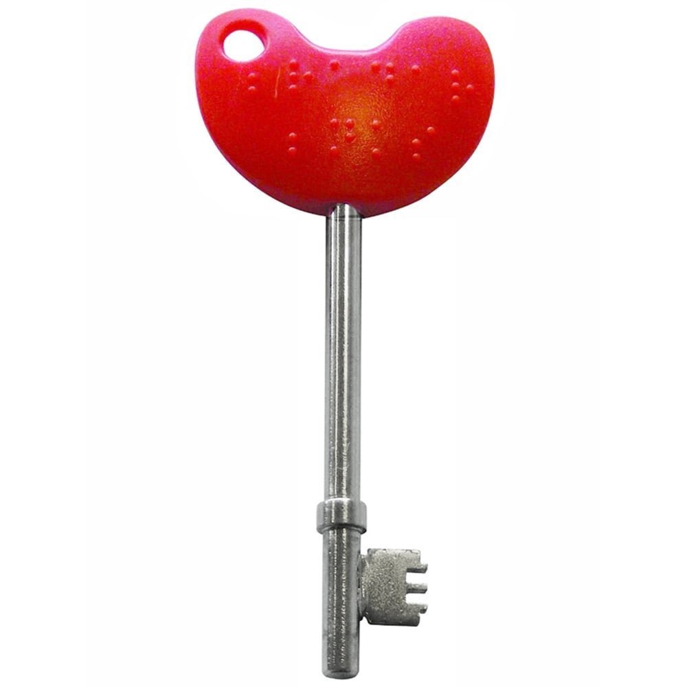 NKS Ltd. Easy Turn Disabled Toilet Access Key with Red Handle, N85316
