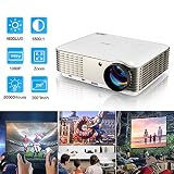 EUG LCD HD Home Theater Projector 1080P 4600 Lumen Digital TV Projector Movies Gaming with HDMI  HDMI USB RCA Audio VGA AV Zoom Keystone Built-in Speakers, Ideal for Outdoor Indoor Entertainment