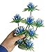 uxcell Aquarium Fish Tank Plastic Water Lily Plant Decor, 10-Inch, Sky Blue Green