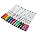 June Gold 32 Assorted Colored Dry Erase Whiteboard Markers, Fine/Bullet Tip, 2 sets of 13 Unique Colors With 8 Black Markers, Low Odor, Slim Barrel & Vivid Lines