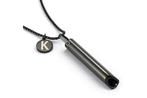 CBZWGH Stainless Steel Breathing Necklace,Mindful Breathlace Nnecklace,Strong Chain - Breathing Necklace for Breathwork,Anxiety Stress Relief Meditation Tools