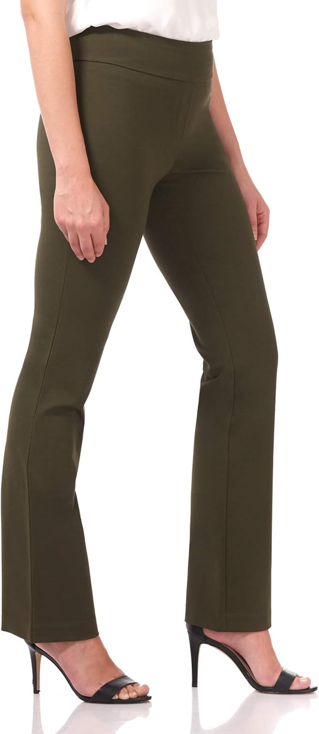 Rekucci Women's All-Season Cooling-Knit Bootcut Pant with Tummy Control at  Women’s Clothing store