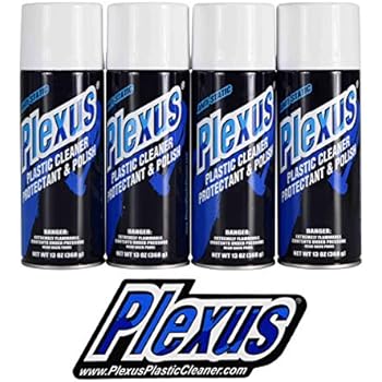 Plexus 20214 Aerosol Plastic Cleaner Protectant and Polish 13oz Can Made in USA with Sticker (4 Pack)