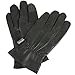 Mens Leather Smartphone Dress Gloves for Touch Screen iPhone Android Tablet, XL, Black