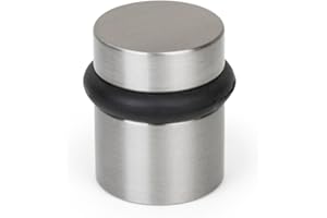 Mega Handles Floor Door Stopper, Quickly Installed Wall Protector, Wall Protectors from Door Knobs, Floor Door Stop with Mounting Hardware Included - Satin Nickel - 1.5 Inch