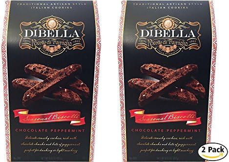 Dibella Traditional Artisan Italian Biscotti Cookie 6.6oz (Chocolate Peppermint)