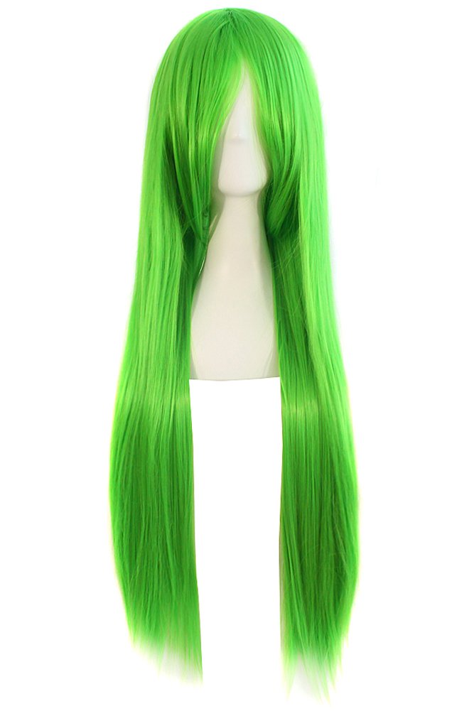 MapofBeauty 32 Inch/ 80 cm Women Long Straight Cosplay Party Wig (Green)