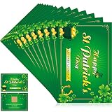 St. Patrick's Day Fortune Cards, Year of The Lucky Shamrock Party Scratch Off Fortune Games, Laminated Fortune Teller Cards (Style 1, 24 Pieces)