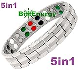 Titanium Magnetic Energy Germanium Armband Power Bracelet Health Bio 5in1 Bio 303