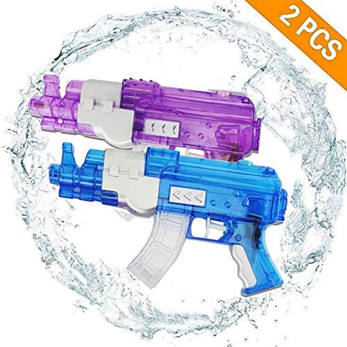 Gamtec 2 Pack Water Blaster Super Water Gun Soaker Squirt 200CC Moisture Capacity Party and Outdoor Activity Water Fun Blaster for Kids,Water War(Random 2PCS)