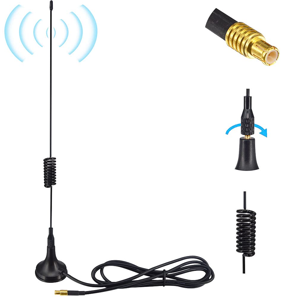 6DBi 1090MHz Antenna MCX Male Magnetic Base with MCX Input Omnidirectional for ADS-B Receiver RTL SDR Software Defined Radio USB Stick Dongle Tuner Receiver