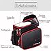Idea Bike Phone Mount Bag, Waterproof Universal Cycling Bicycle Frame Bags Phone Mount Holder for iPhone 6/6s/7/7s/8/X Plus Samsung 7 Note 7 Below 6.2 inch Top Tube Handlebars Storage Bagthumb 3
