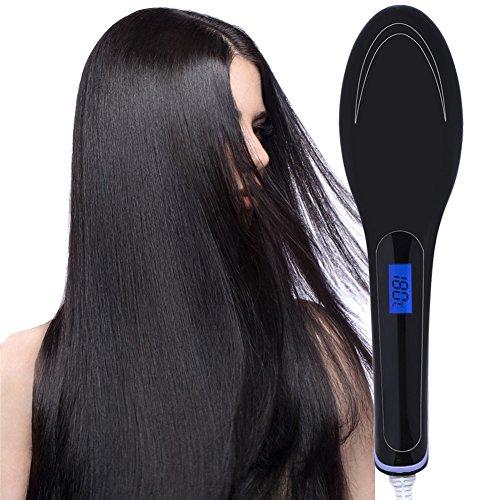 Outlet Hair Straightening Brush Fast Heating Hair Straightener