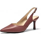 GotSoft Women's Slingback Kitten Heels Closed Pointed Toe Pumps Wedding Party Dress Shoes