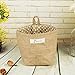 Acronde 3PCS Mini Hanging Storage Bag Cotton Linen Small Storage Basket Collapsible Convenient Decor Bin Bag for Room Wall Door Closet (Dot)