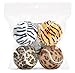Tourna Unique Dog Fetch Balls Animal Prints 4 Pack