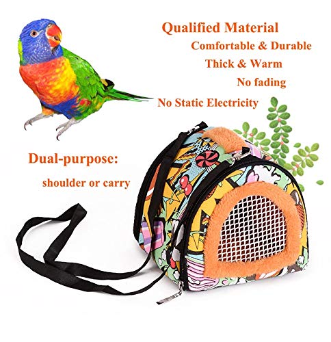 Portable Small Animals Carrier Bag, Rats Sugar Glider Small Guinea Pig Rat Chinchillas Hamster Hedgehog Carrier Pouch Bag for Outdoor Travel, Breathable Hanging Tote Bag with Detachable Strap Zipper