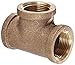 Anderson Metals 38101 Red Brass Pipe Fitting, Tee, 3/4