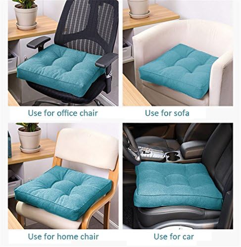 Uther Square Cotton Cushion Pad Seat Chair Patio Home Car Office (Military blue,40x40cm)