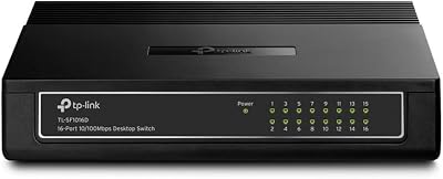 TP-Link TL-SF1016D 16-Port 10/100Mbps Desktop Network Switch 3.2Gbps